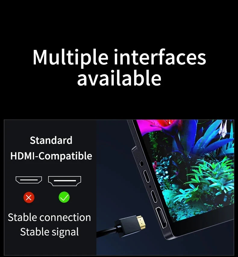 OLED 13.3 Portable Monitor Metal Frame Travel Display
