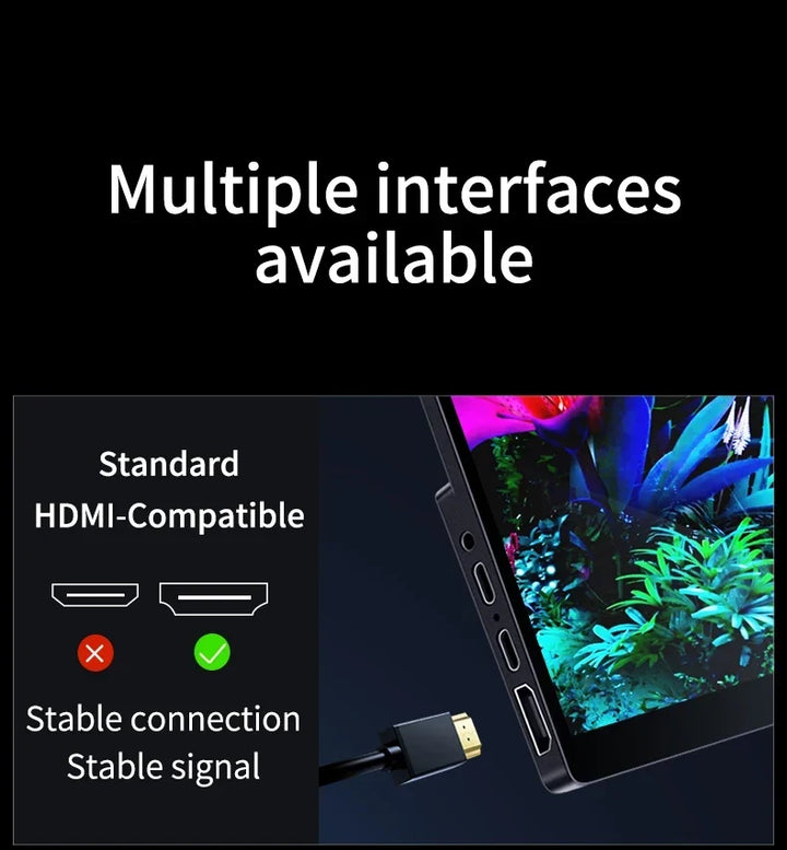 OLED 13.3 Portable Monitor Metal Frame Travel Display