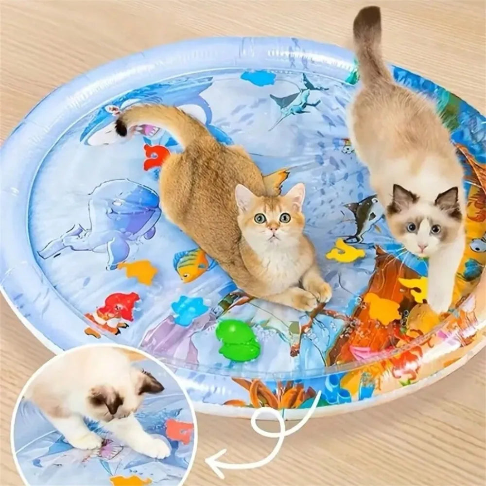 Cat Sensory Water Play Mat – Thickened PVC Cooling Lick Pad Summer Pet Enrichment Accessory 2026