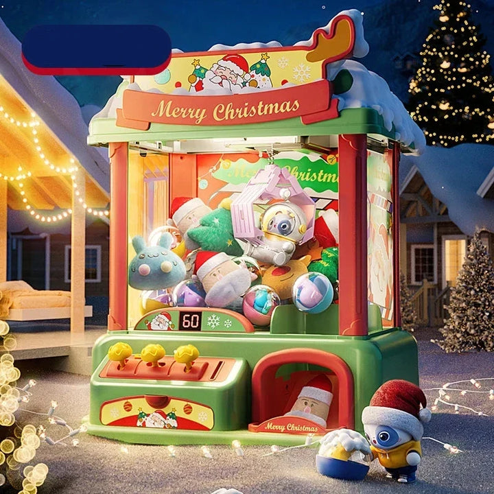 Christmas Doll Claw Machine Premium Set B - Coin Operated Fun Toy for Kids, Festive Gift Idea
