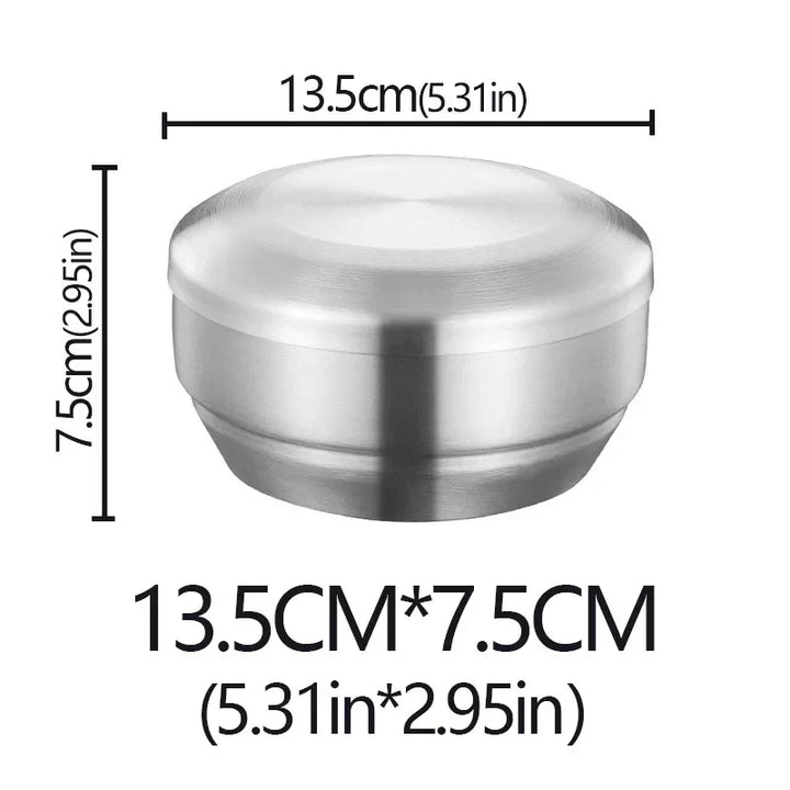 Stainless Steel Double Layer Rice Bowl With Lid Insulated