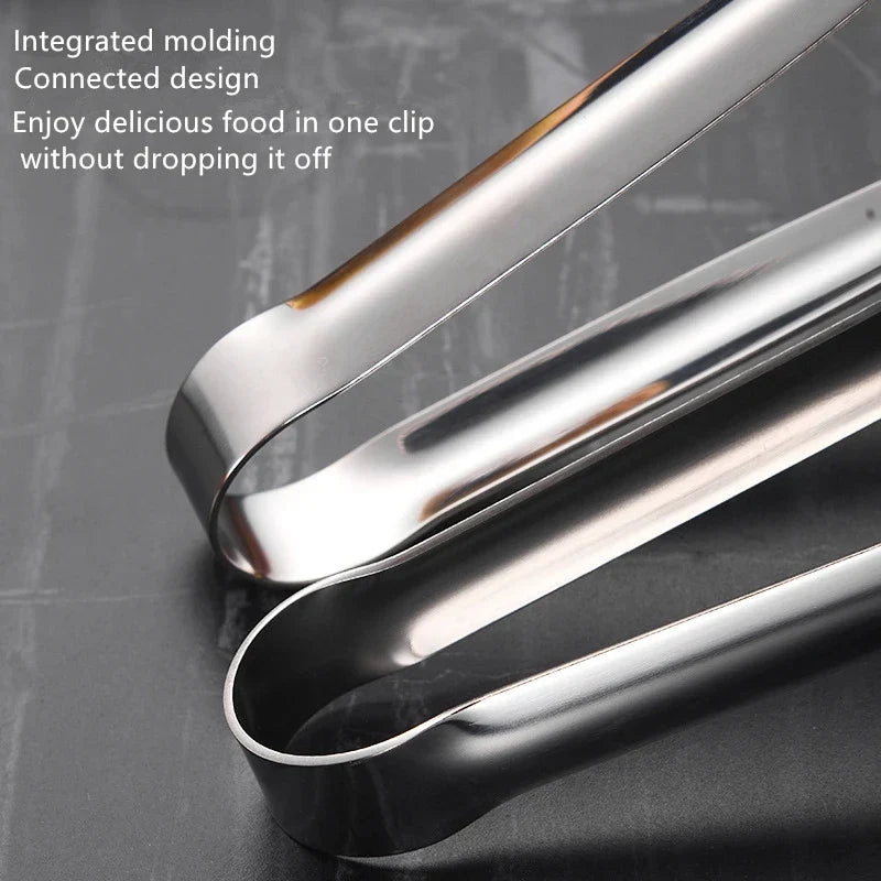 Stainless Steel BBQ Tongs Non-Slip Heat Resistant Grill Food Clip – Kitchen &amp; Outdoor 2026