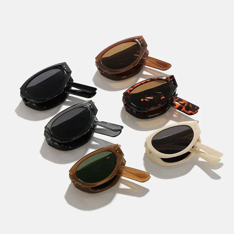 Circular Sunglasses Unisex Foldable Round Eyewear, TikTok Viral Fall 2026 Trendy Accessory
