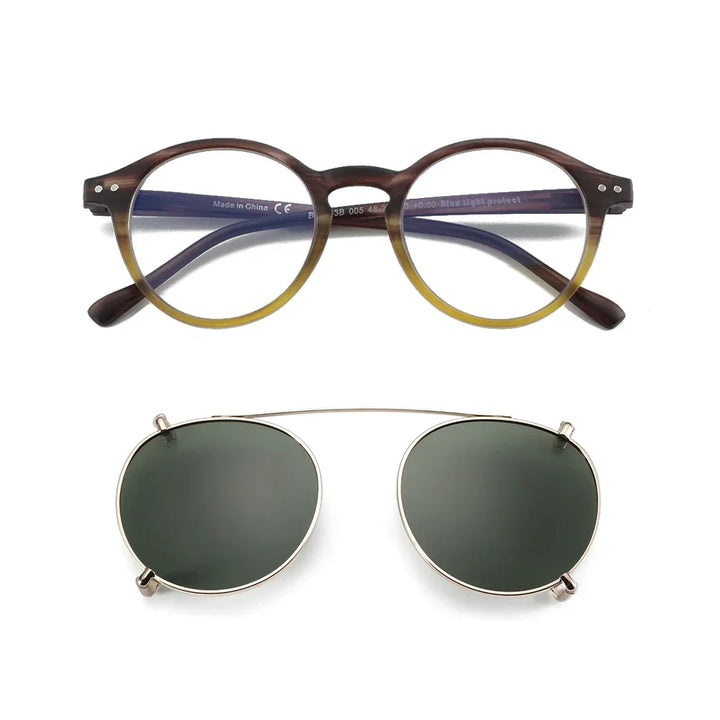 Clip On Sunglasses Retro Round Frames Anti Blue Light Polarizing Clip Ons Summer 2026