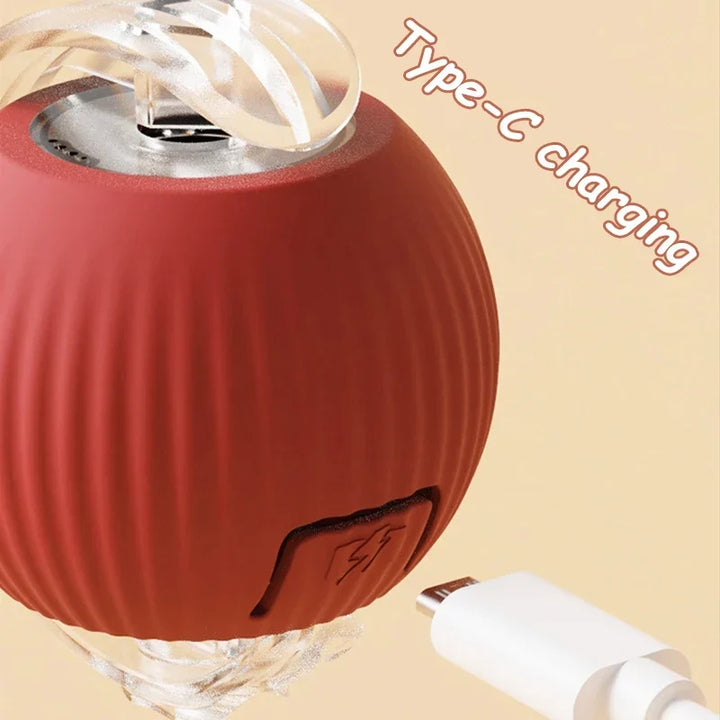Fruit Interactive Cat Ball Toy - Automatic Rolling Rechargeable Smart Dog &amp; Cat Electric Toy