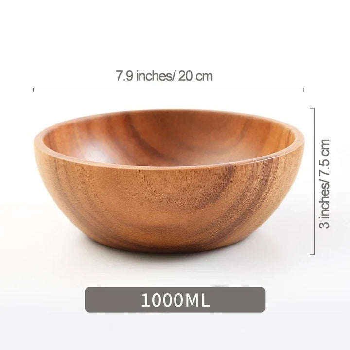 Acacia Wooden Bowl Japanese Style Salad Bowl Ramadan