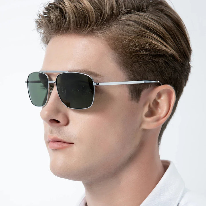 Polarized Sunglasses Titanium Folding Square Frame Ultralight Travel Eyewear Summer 2026 UV Protection