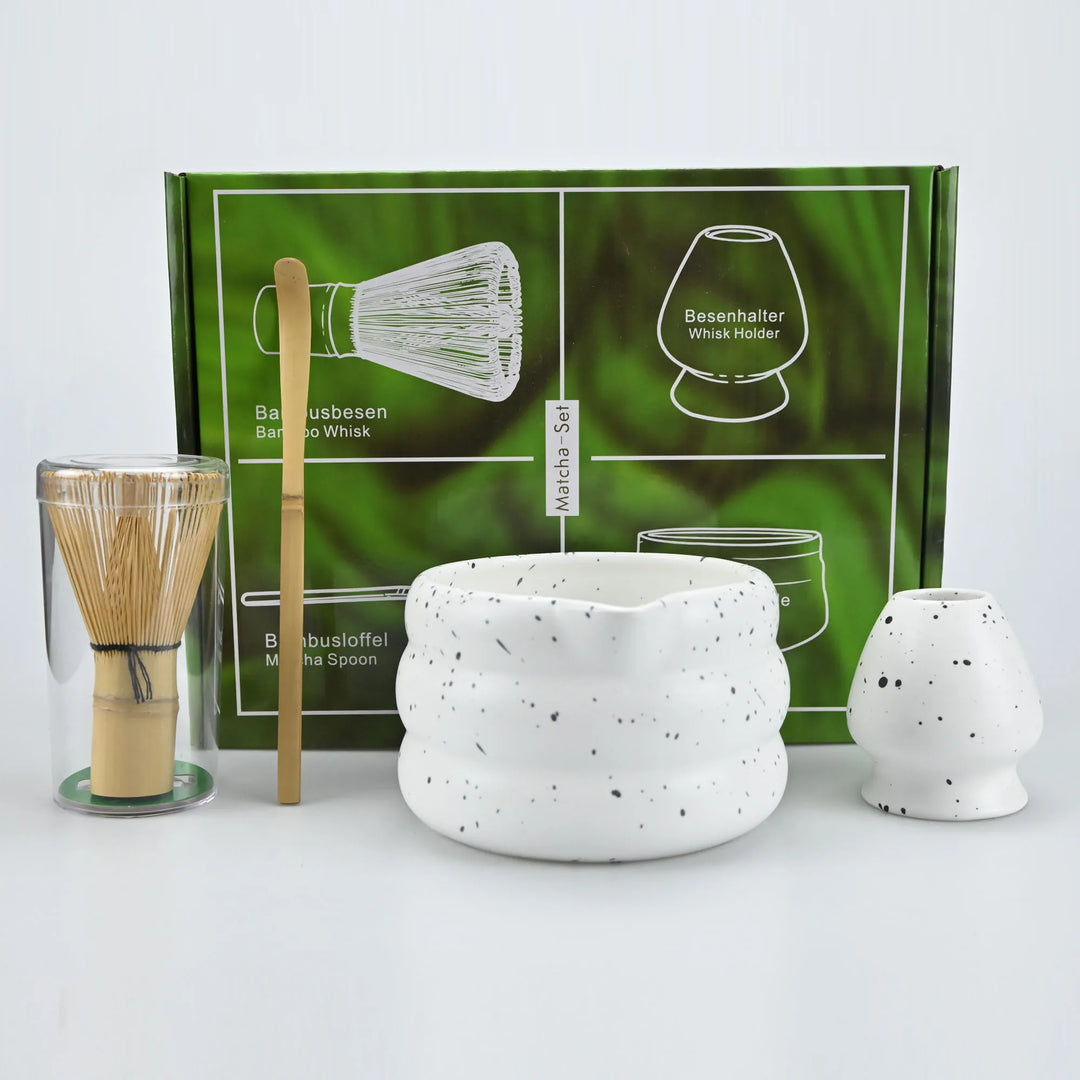 Matcha Set Porcelain Bowl Whisk Spoon Stand Gift Japanese