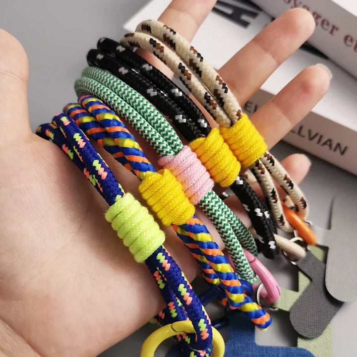 Universal Mobile Phone Lanyard with Anti-Loss Wrist Strap &amp; Accessories - Stylish Two-Strand Design