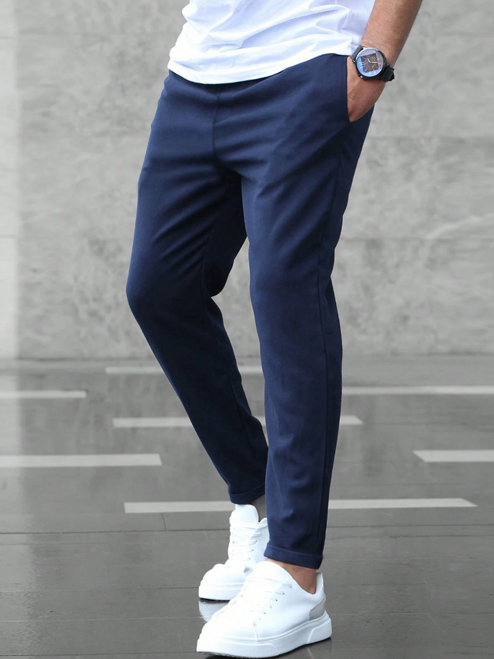 Stretch Comfort Pants with Adjustable Drawstring Waistband, Lightweight Work Pants for All-Day Wear