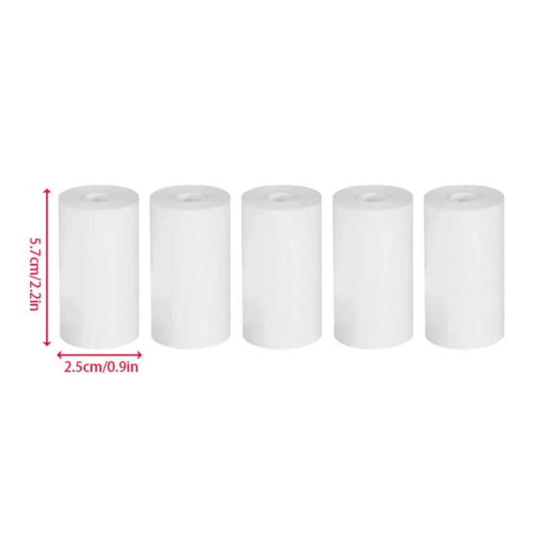 5pcs Mini Thermal Label Paper for Printer, 5.7x2.5cm