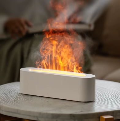 Essential Oil Aroma Diffuser Flame Humidifier with RGB Light