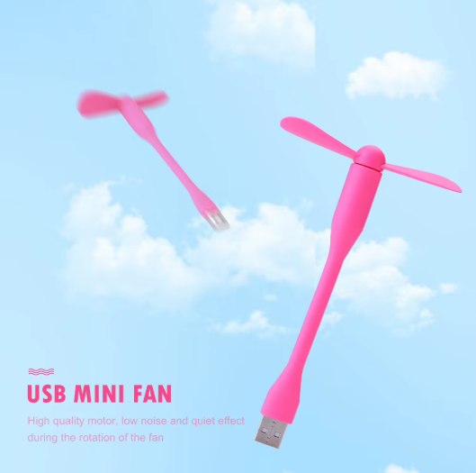 USB Small Fan Flexible Bendable Mini Fan for Laptop PC, Portable Hand Cooling Gadget for Summer