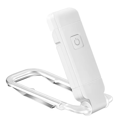 Mini LED Clip Book Light - USB Rechargeable, Brightness Adjustable Eye Protection Bookmark for Night Reading