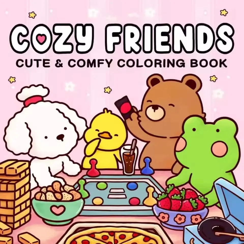 Halloween colouring Book - Cozy Friends For Adults And Teens, Adorable Creepy Creatures, Fall 2025 Gift