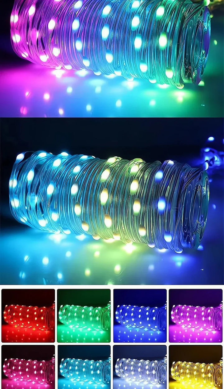 2-in-1 LED Reel Camping String Light – USB Rechargeable Portable Atmosphere Lantern Garden Tent Decor 2026