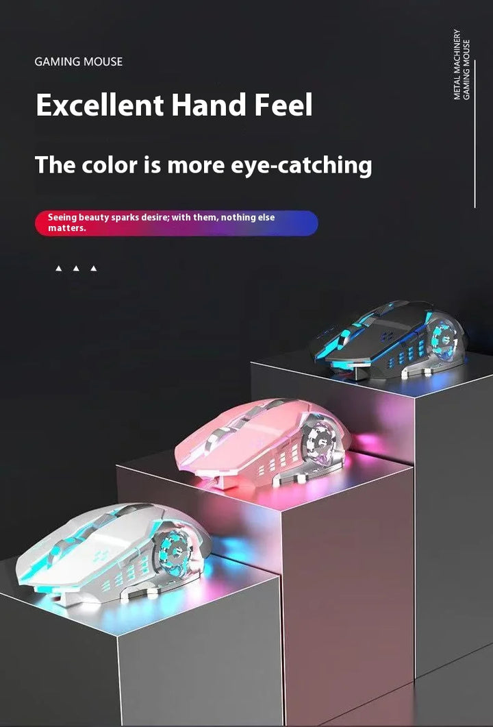 Wireless Rechargeable Gaming Mouse Bluetooth Silent Backlit