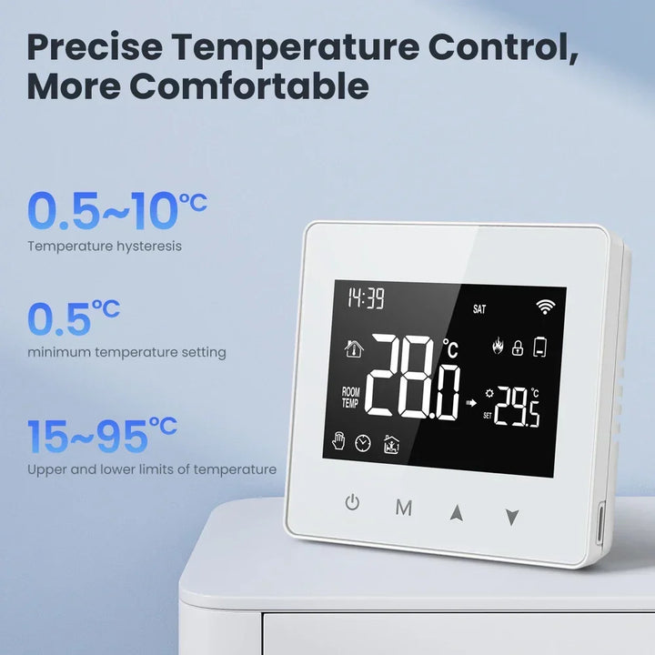 Smart Thermostat Fall 2025 - WiFi ZigBee Boiler Controller, Battery Powered, Alexa Google Home Compatible, Low Power