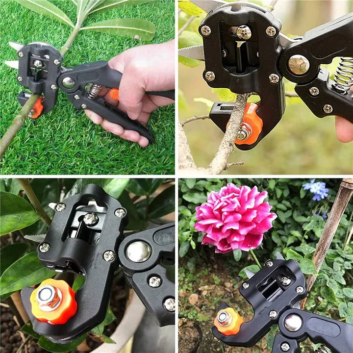 Professional Garden Grafting Tool Set - Stainless Steel Pruning Shears for Fruit Trees and Branches