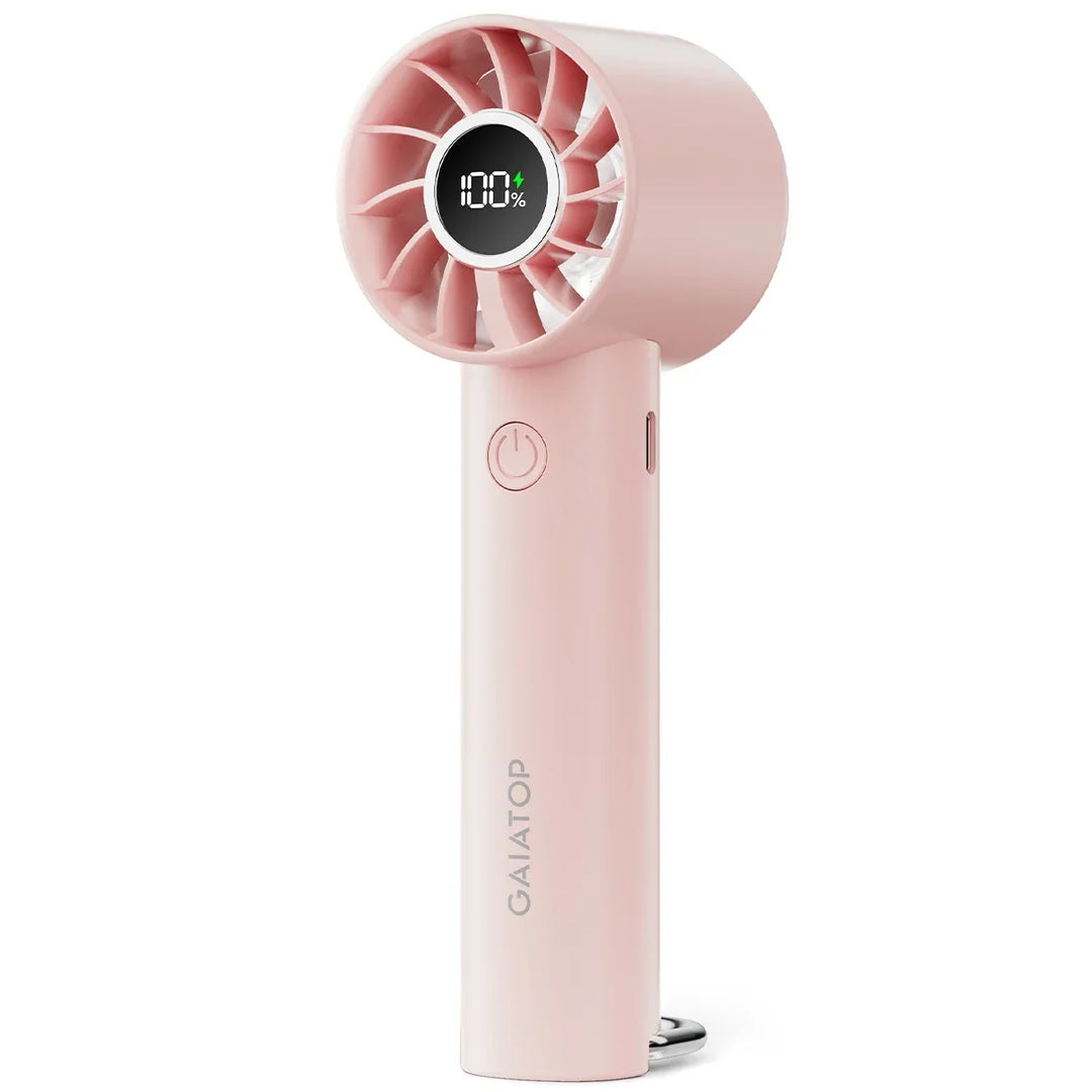 Portable Mini Fan Handheld Fan with LED Display 3 Speeds