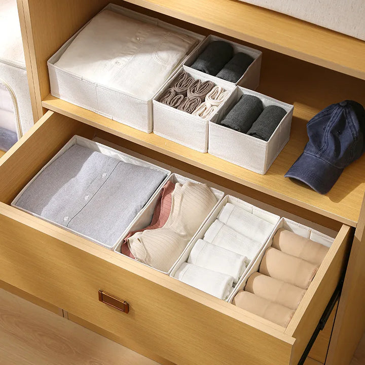 Foldable Bra and Underwear Organizer - Home Organizers for Socks, Pants &amp; Drawer Storage