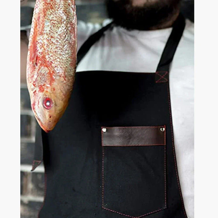 Chef Apron Canvas Work Apron Fall 2025 Professional Waterproof Cooking Apron With Pockets Durable Gift