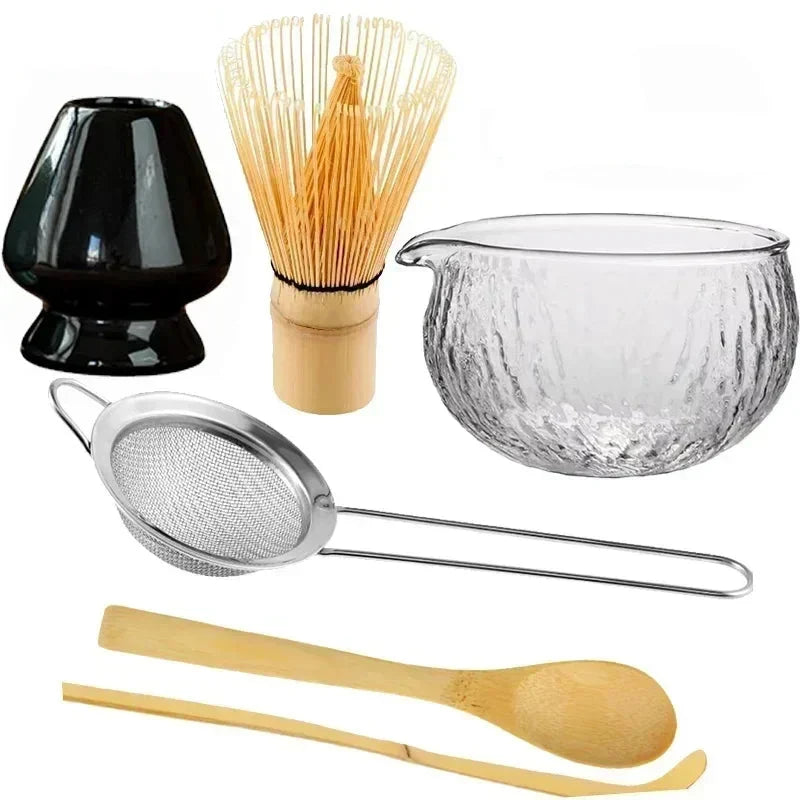 Matcha Bowl Glass Tea Set With Spout Japanese Ceremony