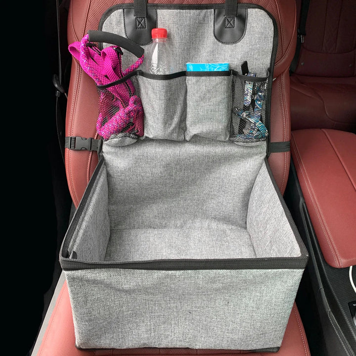 Dog Car Seat - Puppy Booster Seat for Front Seat, Storage Pockets for Small to Medium Dogs