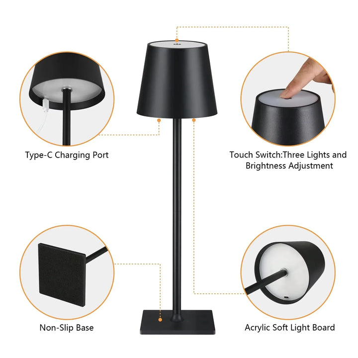 LED Table Lamp Touch Sensor Desk Night Light Ambient Bedside Light Fall 2026 Home Decor Trend