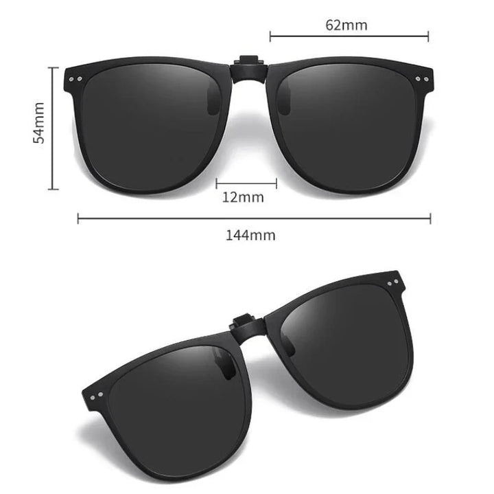 Clip On Sunglasses Foldable Oversized Square Flip Up UV400 Polarized Sunglasses Summer 2026 Trend Gift
