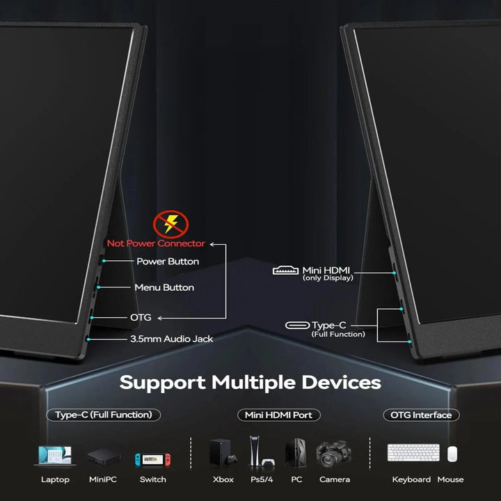 OLED 13.3 Inch Portable Monitor 1ms HDR 100 Percent DCI P3