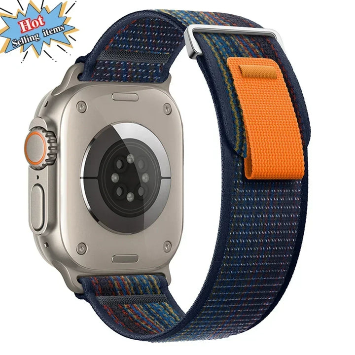 Nylon Trail Loop Apple Watch Band - Breathable Sport Strap for Ultra 3 2, Series 11 10 9 8 7 41-49mm