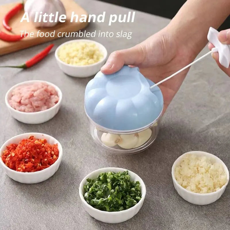 1pc Blue/Pink Manual Garlic Masher - Kitchen Gadget for Easy Mashing and Minced Garlic