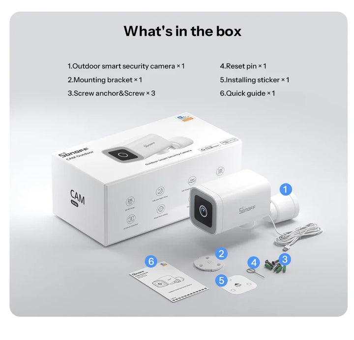 Outdoor Security Camera 2K HD AI Human Detection IP65 Weatherproof 180 Degree Pan Fall 2026 Works With Alexa Google Home