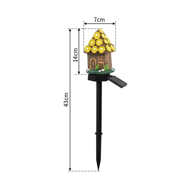 Solar Fairy Lights House Shaped Lawn Lamp Outdoor Waterproof LED Garden Decor Fall 2026 Gift Idea
