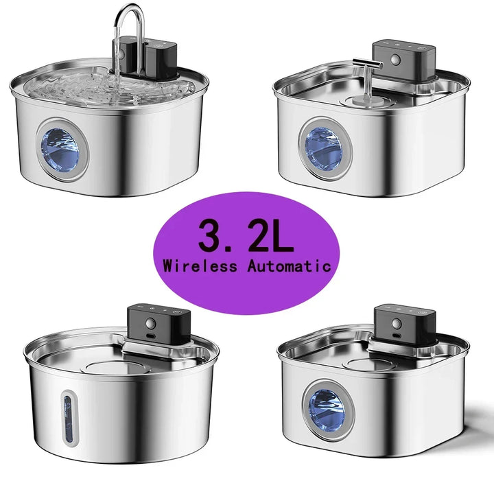 Cat Water Fountain Stainless Steel Wireless 3.2L Auto Dispenser Fall 2026 Keeps Pets Hydrated