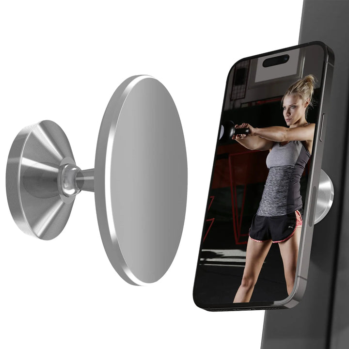 Magnetic Gym Phone Holder &amp; Accessories - Hands-Free Workout Mount