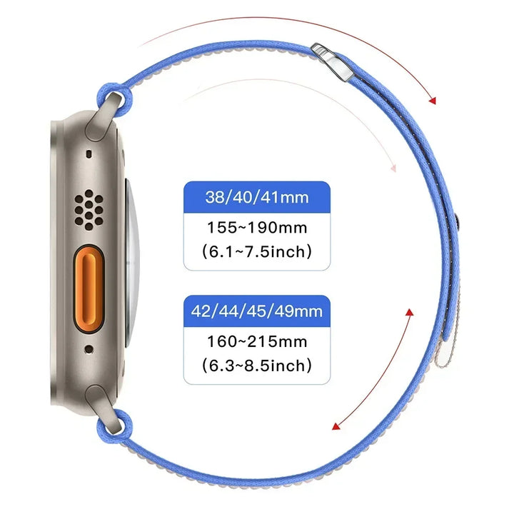 Nylon Trail Loop Apple Watch Band - Breathable Sport Strap for Ultra 3 2, Series 11 10 9 8 7 41-49mm