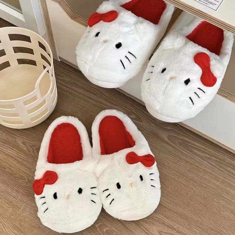 Warm Unisex Slippers - Plush-Lined, Plush Fabric, Indoor Home Wear For Autumn And Winter