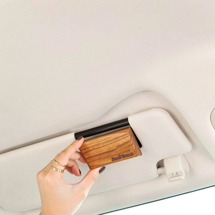 Eco-friendly wooden car air freshener – reusable natural scent diffuser, decorative vehicle accessory