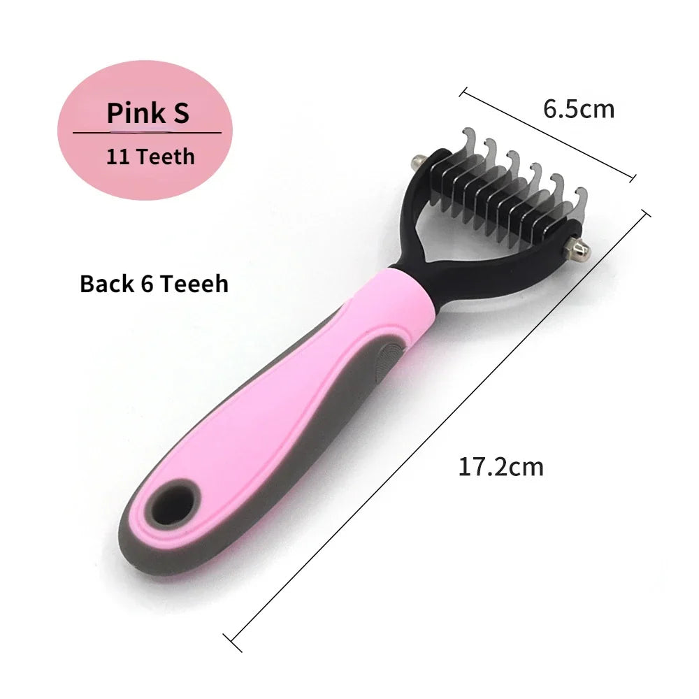 Pet Grooming Care Deshedding Brush for Dogs &amp; Cats - Fur Remover &amp; Knot Cutter Comb