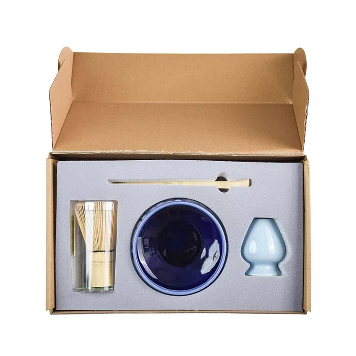 Matcha Tea Set Porcelain 4Pc Handmade Easy Clean Gift Kit