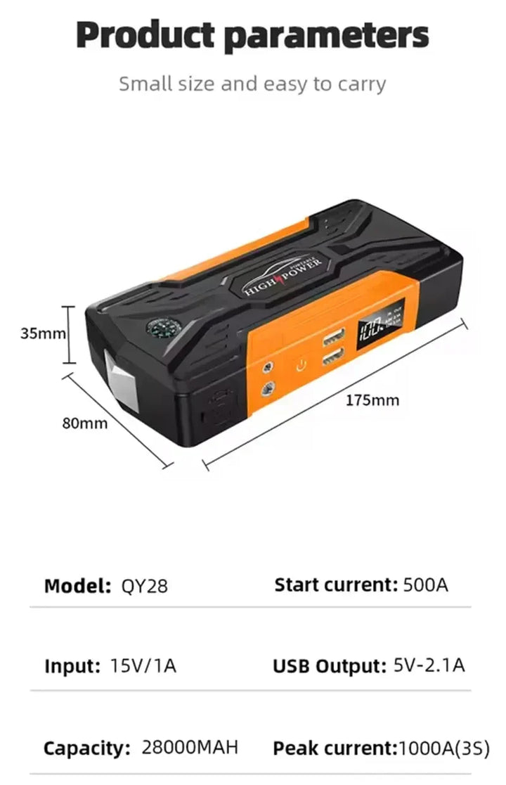 Car Jump Starter With Pump Portable 12V Emergency Power Bank Kit 99800mAh Fall 2025 Gift