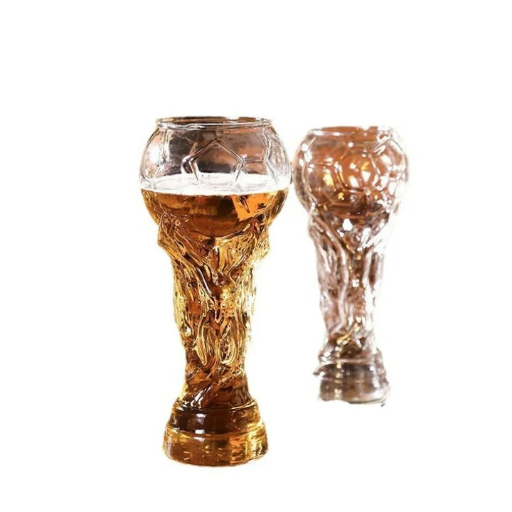 Beer Glass Cup Soccer Themed Premium Trophy Style For Man Cave Decor Fall 2026 Gift For Football Fans