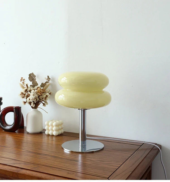 Macaron Glass Table Lamp Trichrome Night Light Eye Guard