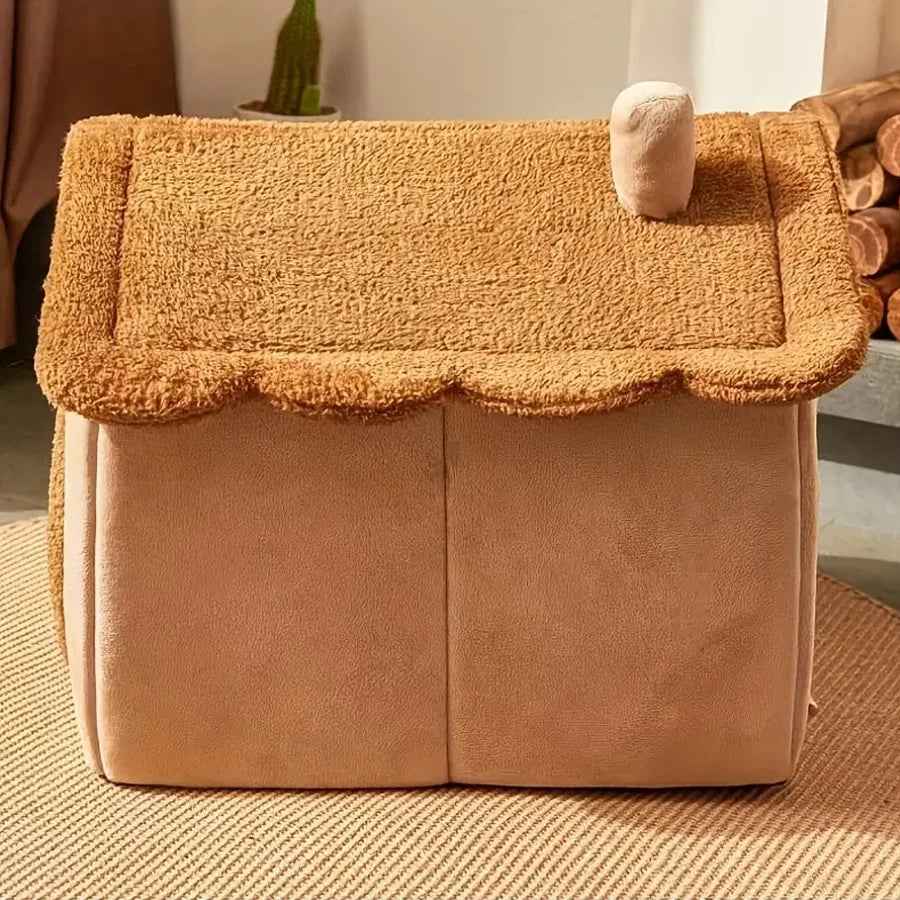 Foldable Pet House Removable Washable Cat House for Small Pets