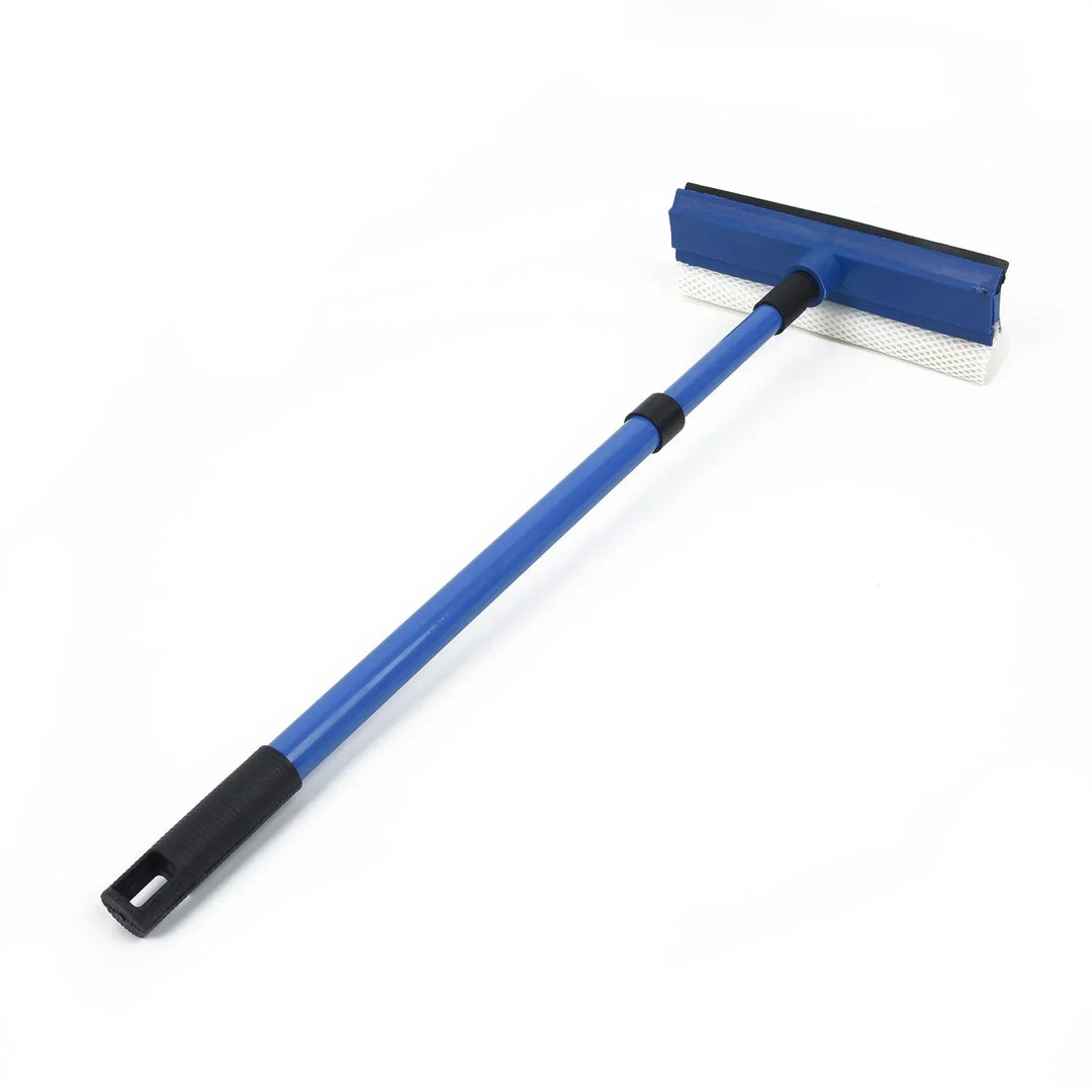 Telescopic Window Glass Cleaner with Long Handle Sponge Brush - Household Cleaning Tool
