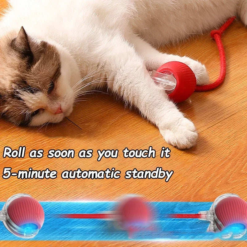 Automatic Rolling Ball Cat Toy - Interactive Mouse Imitation for Cat Training