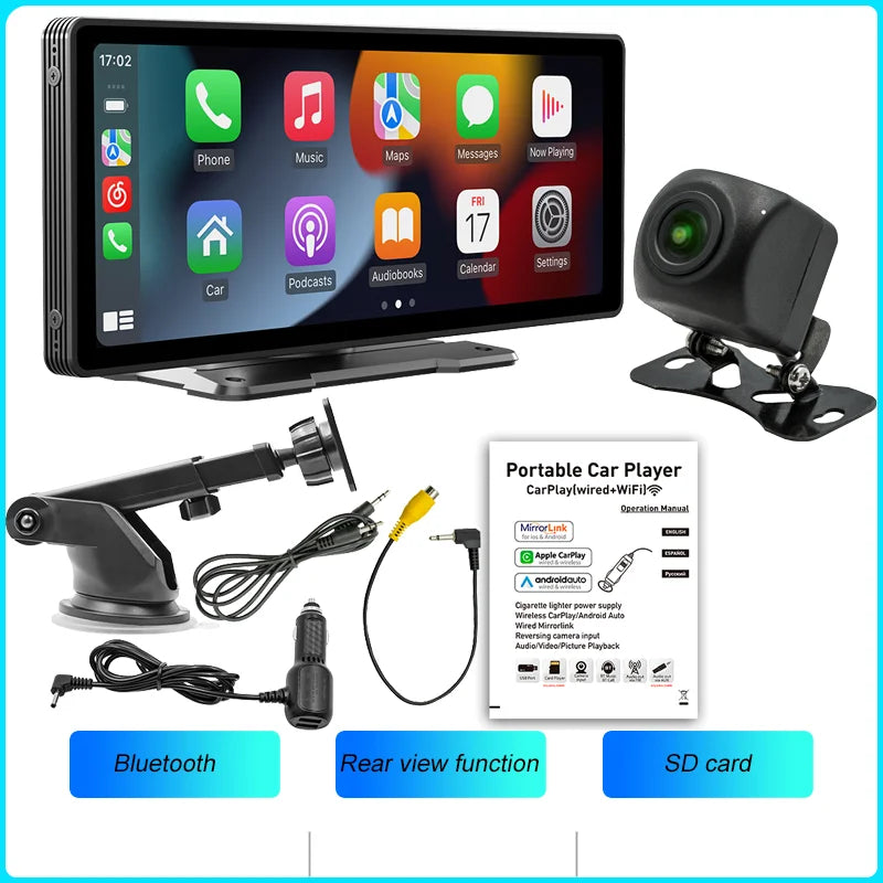 CarPlay Wireless Head Unit 10.26 Inch IPS HD Car Stereo With Rear View Camera Android Auto Fall 2025