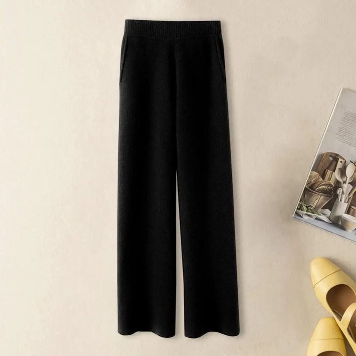 Drape High Waist Wide Leg Pants For Women Casual Loose Fit, Autumn Winter Pants